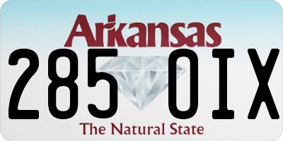 AR license plate 285OIX