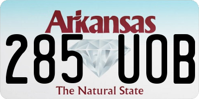 AR license plate 285UOB
