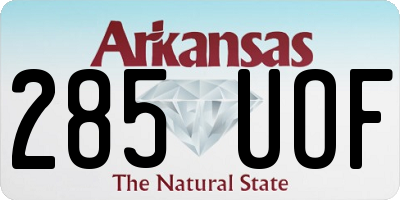 AR license plate 285UOF