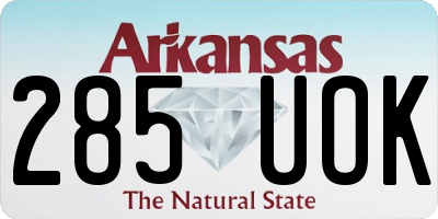 AR license plate 285UOK