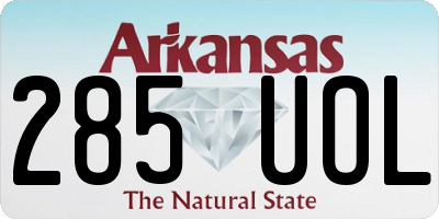 AR license plate 285UOL