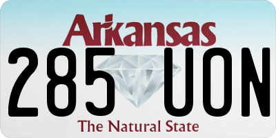 AR license plate 285UON