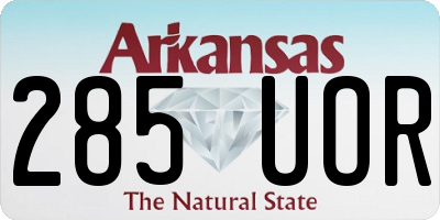 AR license plate 285UOR