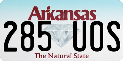 AR license plate 285UOS