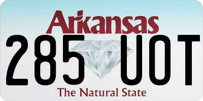 AR license plate 285UOT