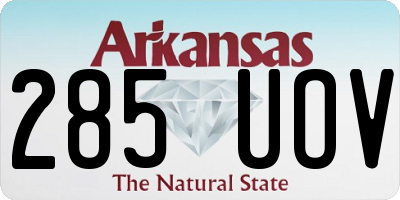 AR license plate 285UOV
