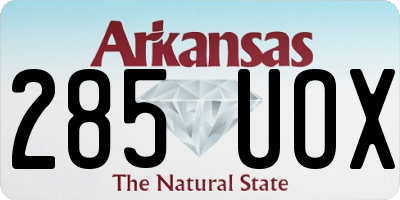 AR license plate 285UOX