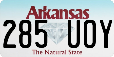 AR license plate 285UOY