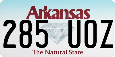 AR license plate 285UOZ