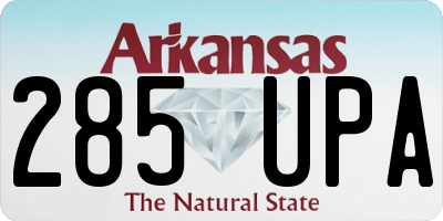 AR license plate 285UPA