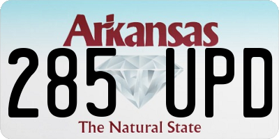 AR license plate 285UPD