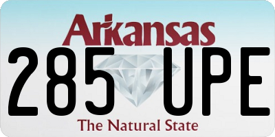 AR license plate 285UPE