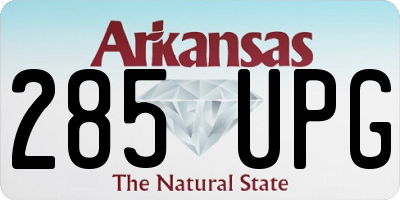 AR license plate 285UPG