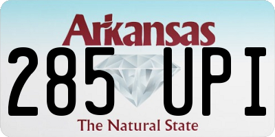 AR license plate 285UPI