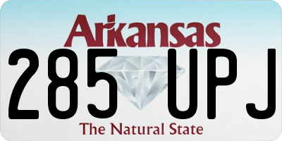 AR license plate 285UPJ