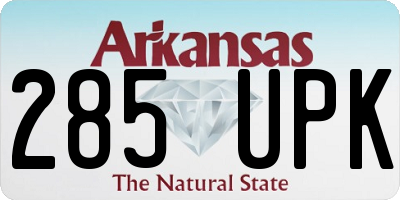 AR license plate 285UPK