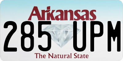 AR license plate 285UPM