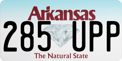 AR license plate 285UPP