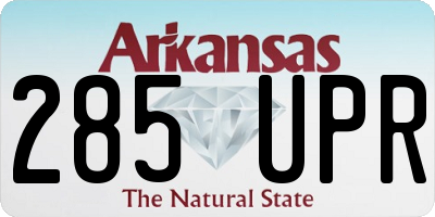 AR license plate 285UPR