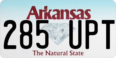 AR license plate 285UPT