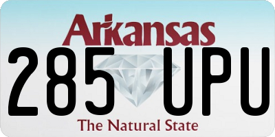 AR license plate 285UPU