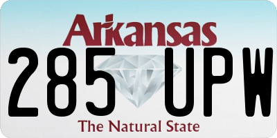 AR license plate 285UPW