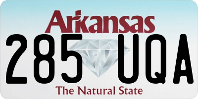 AR license plate 285UQA
