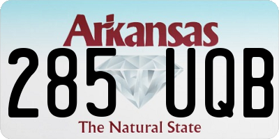 AR license plate 285UQB