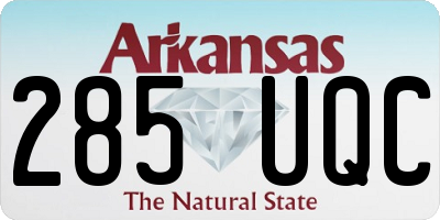AR license plate 285UQC