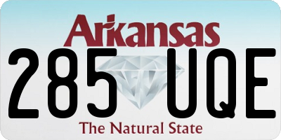 AR license plate 285UQE