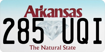 AR license plate 285UQI