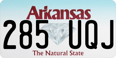 AR license plate 285UQJ