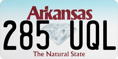 AR license plate 285UQL