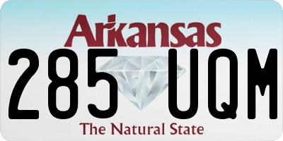 AR license plate 285UQM