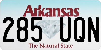 AR license plate 285UQN