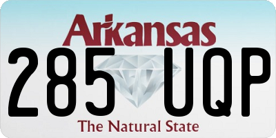 AR license plate 285UQP