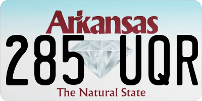 AR license plate 285UQR