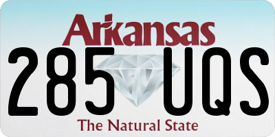 AR license plate 285UQS
