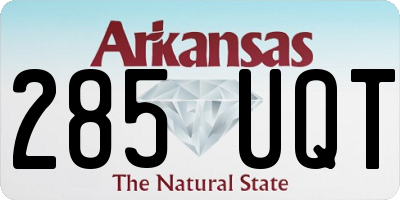 AR license plate 285UQT