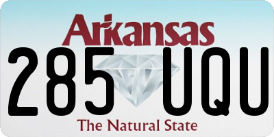 AR license plate 285UQU