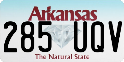 AR license plate 285UQV