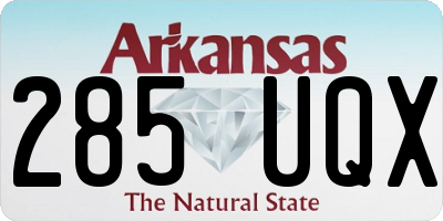 AR license plate 285UQX