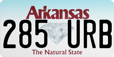 AR license plate 285URB