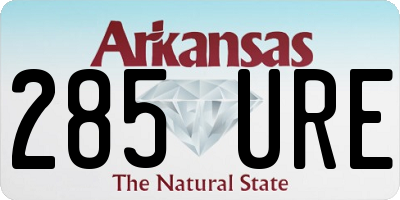 AR license plate 285URE