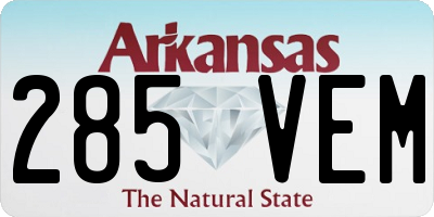 AR license plate 285VEM