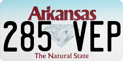 AR license plate 285VEP