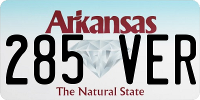 AR license plate 285VER
