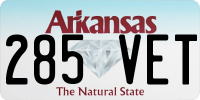AR license plate 285VET