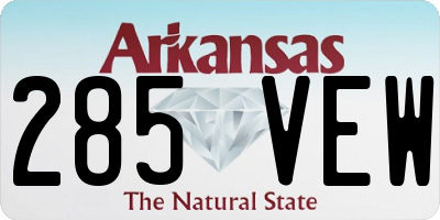 AR license plate 285VEW