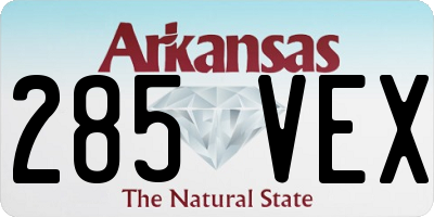 AR license plate 285VEX